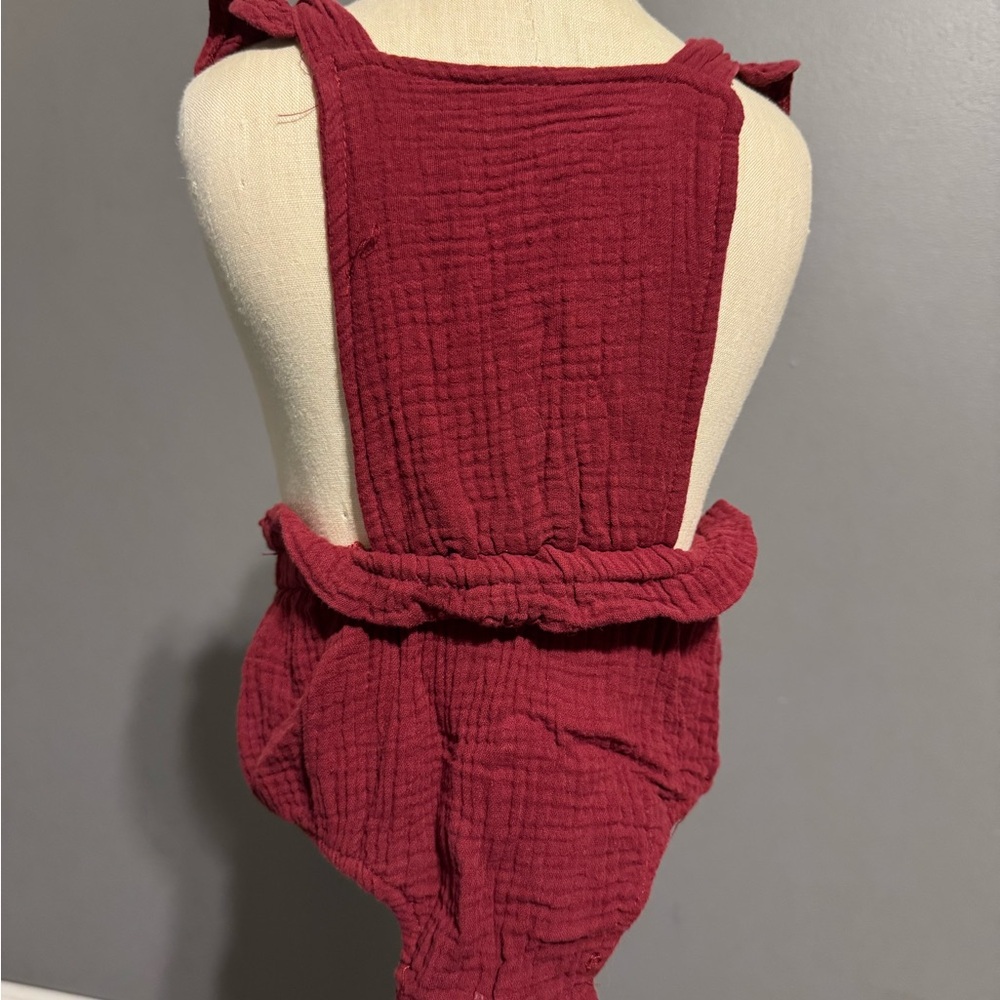 Red Sleeveless Baby Romper